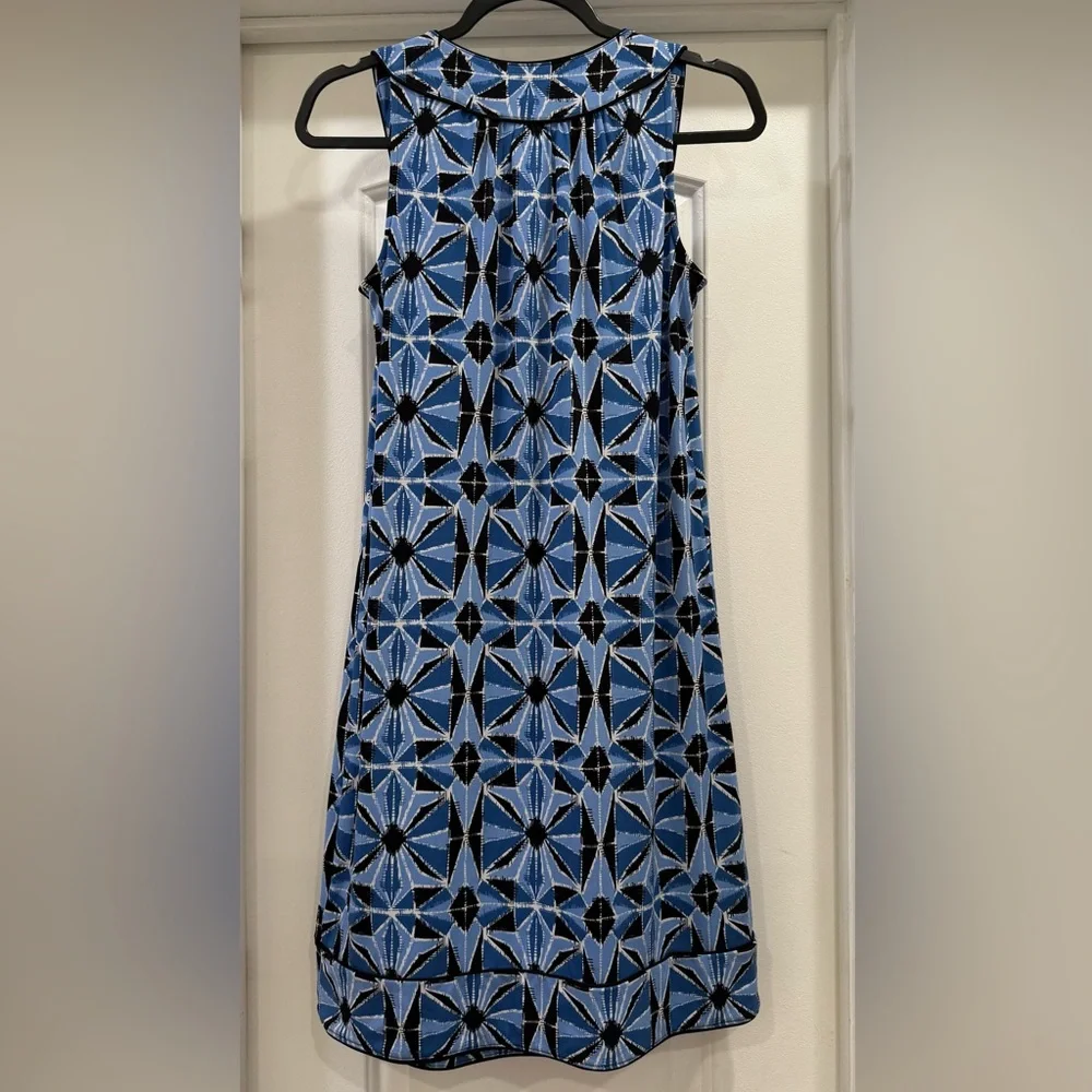 MICHAEL Michael Kors Blue and Black Geometric Midi Dress Size XS - Picture 6 of 7